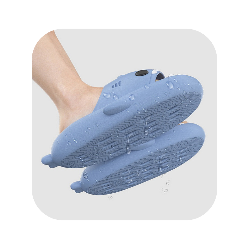 Stylische Badeschuhe Hai Love - Flip Flops mit Haifischdesign