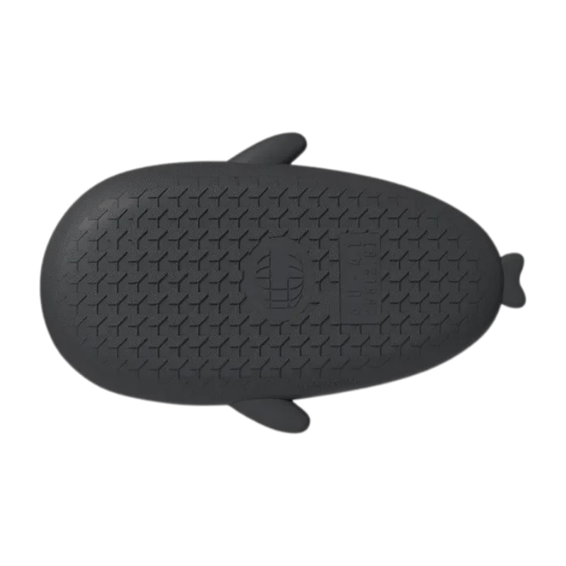 Leuchtende Hai Love Badeschuhe – Coole Flip Flops für Tag und Nacht - Bagsandlove Dunkelgrau 36 - 37 Badeschuh