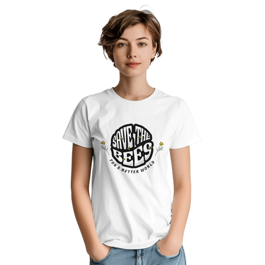 Rette die Bienen "Save the Bees" T-Shirt - Bagsandlove S Weiß T-Shirt