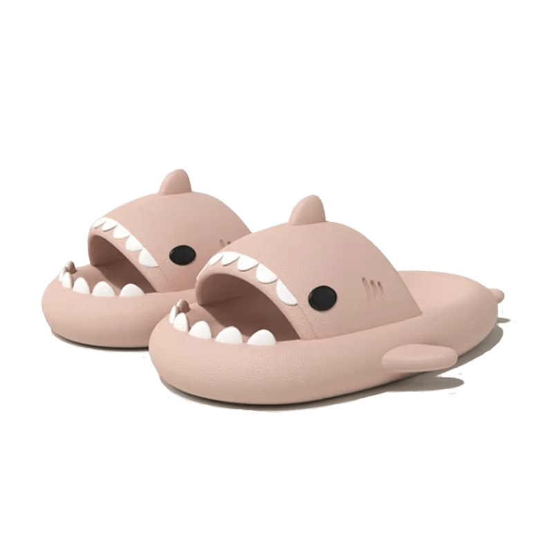 Stylische Hai Love Flip Flops – Coole Badeschuhe für den Sommer - Bagsandlove Rosa 36 - 37 Badeschuh