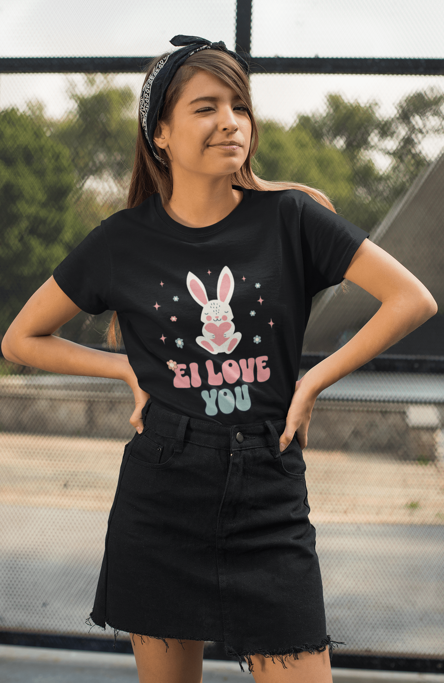Süßes Oster - T-Shirt "Ei love you" - Bagsandlove Schwarz S Shirts