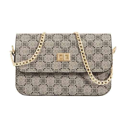 "Compact Night" die Abend-Clutch - Bagsandlove Beige Tasche