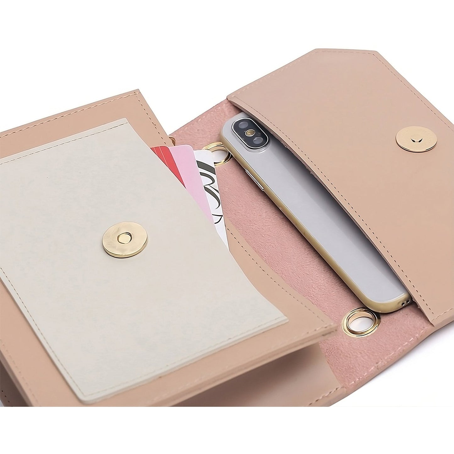 "Lucky Bear" - kleine süße Umhängetasche mit Teddybär - Bagsandlove Rosa Tasche