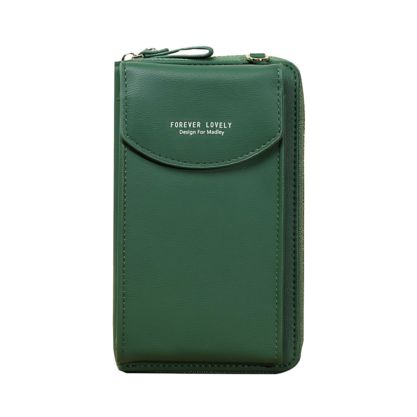 "Phone Pocket" die premium Clutch mit separater Handytasche - Bagsandlove Nadelwaldgrün Tasche