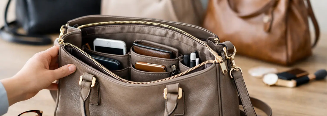 Handtasche mit vielen Fächern richtig wählen