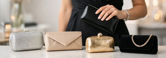Welche Clutch passt zu schwarzem Kleid?