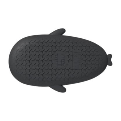 Leuchtende Hai Love Badeschuhe – Coole Flip Flops für Tag und Nacht - Bagsandlove Dunkelgrau 36 - 37 Badeschuh