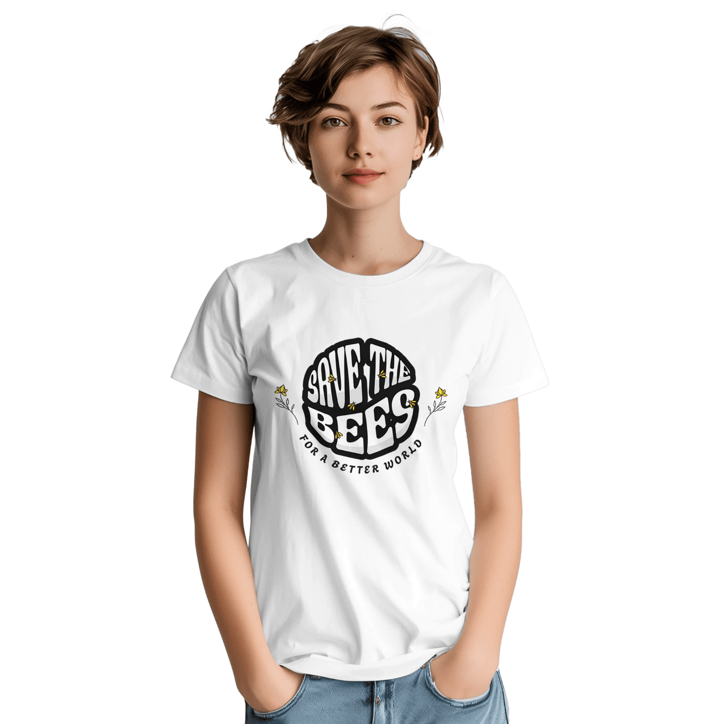Rette die Bienen "Save the Bees" T-Shirt - Bagsandlove S Weiß T-Shirt