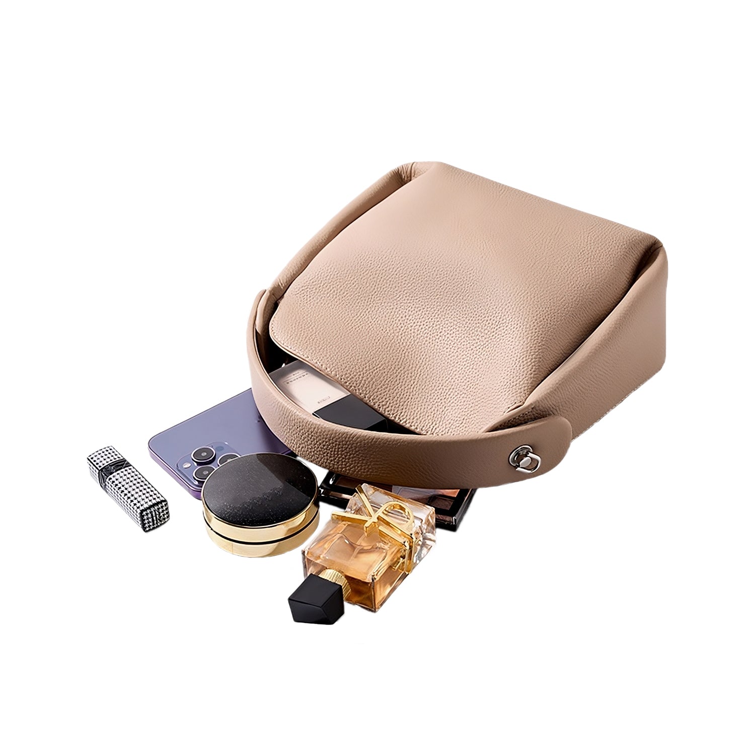 Kleine Echtleder Handtasche/Cross-Body "Echtcharm" - Bagsandlove Creme Tasche